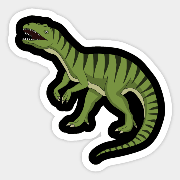 Tyrannosaurus Sticker by RockyDesigns